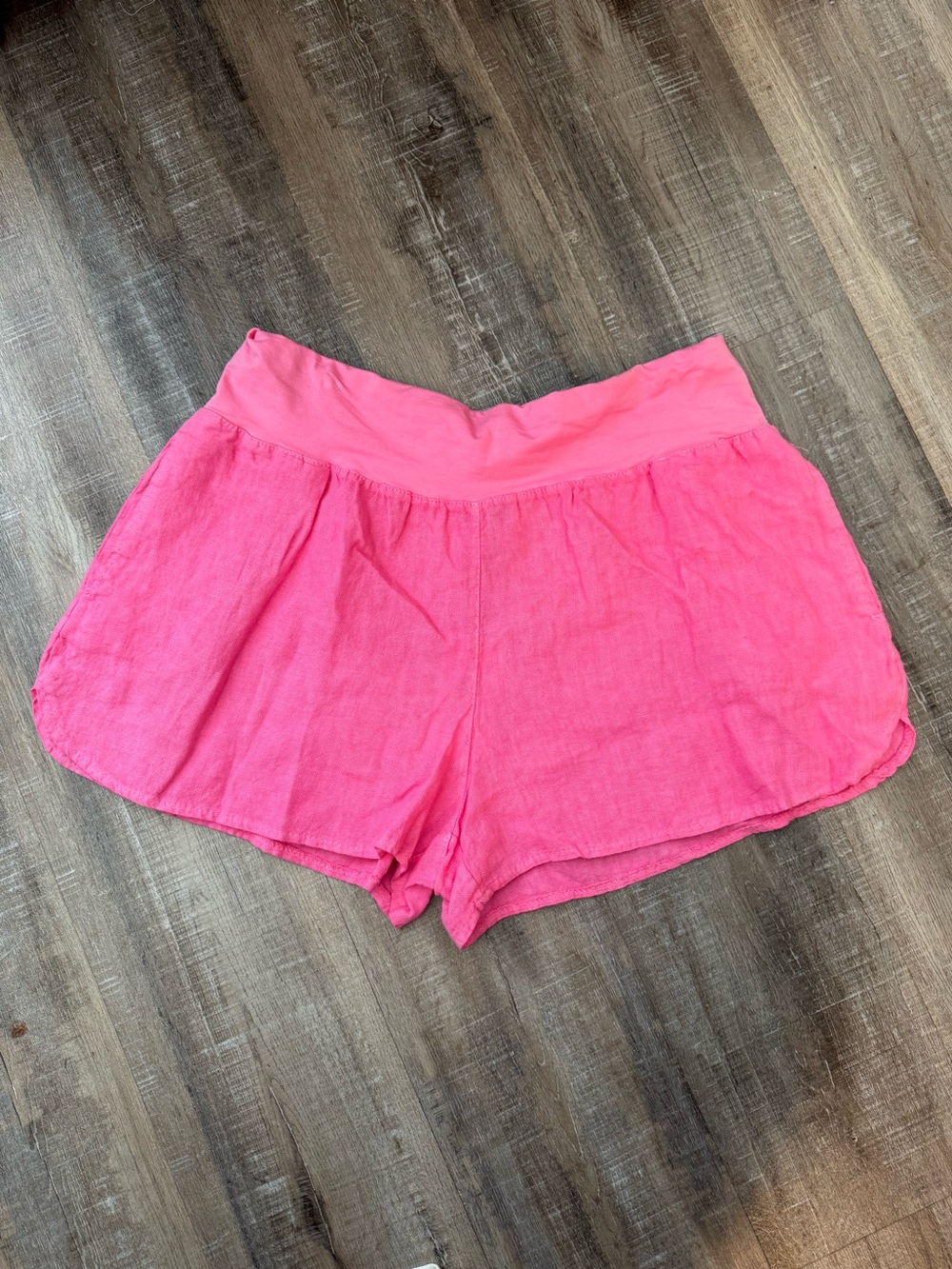 Splendid Iris Women’s XL‎ Hot Pink Linen Blend Pull-On Shorts NWT